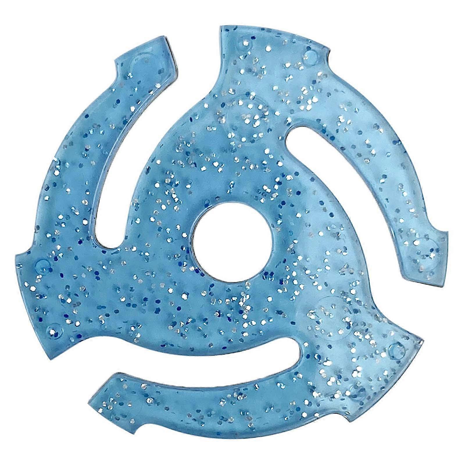 LP45 Turntable Stabilizing Adapter Secure Large Hole Vinyls Playbacks ABS Construction Universal 45RPM Record Adapter  Blue
