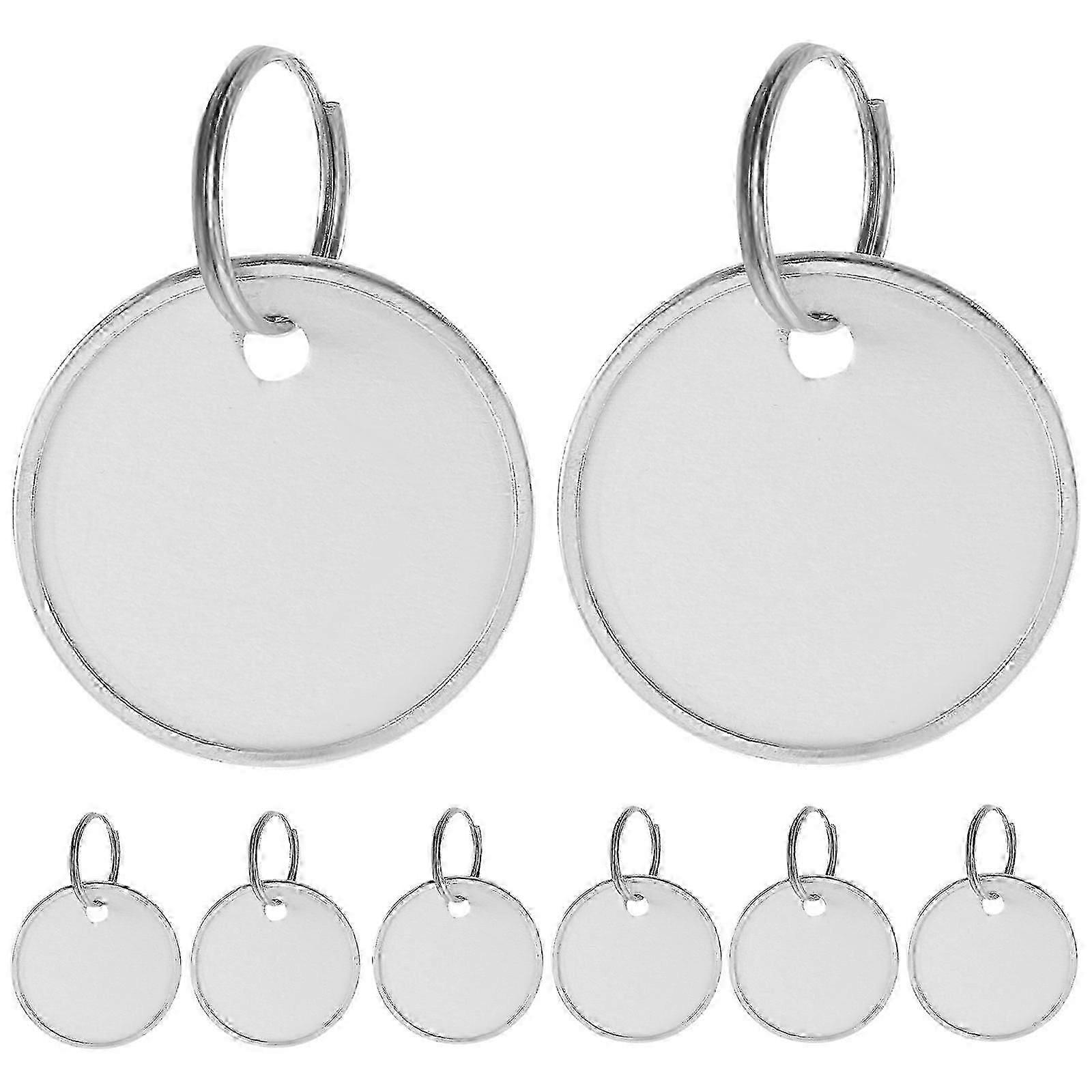 50pcs Key Rings Tags Key Label Tags with Split Rings for Identifier Luggage Keys