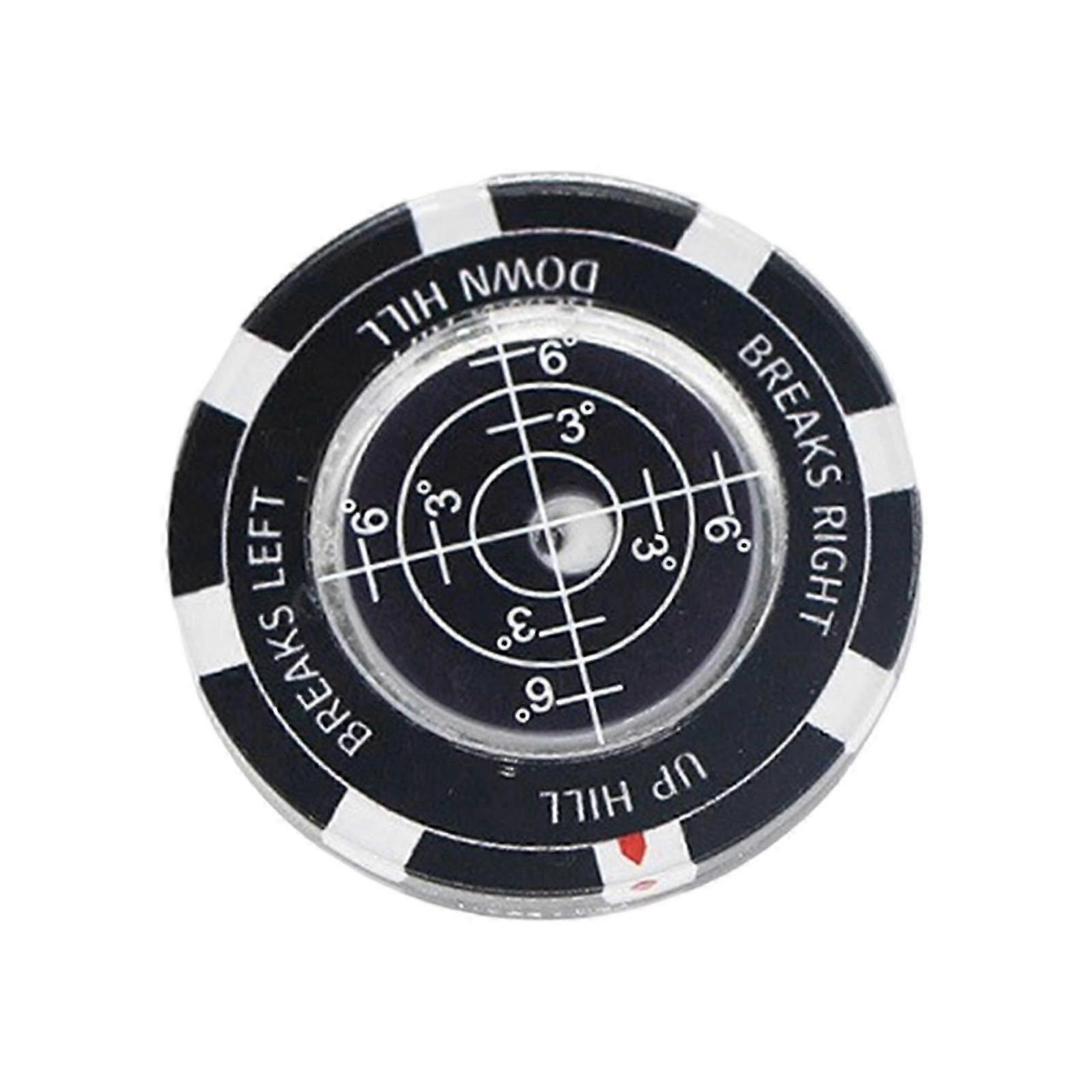Accurate Golf Ball Marker with Double Functionality and Level Indicator for Men and Women with Functionality Black