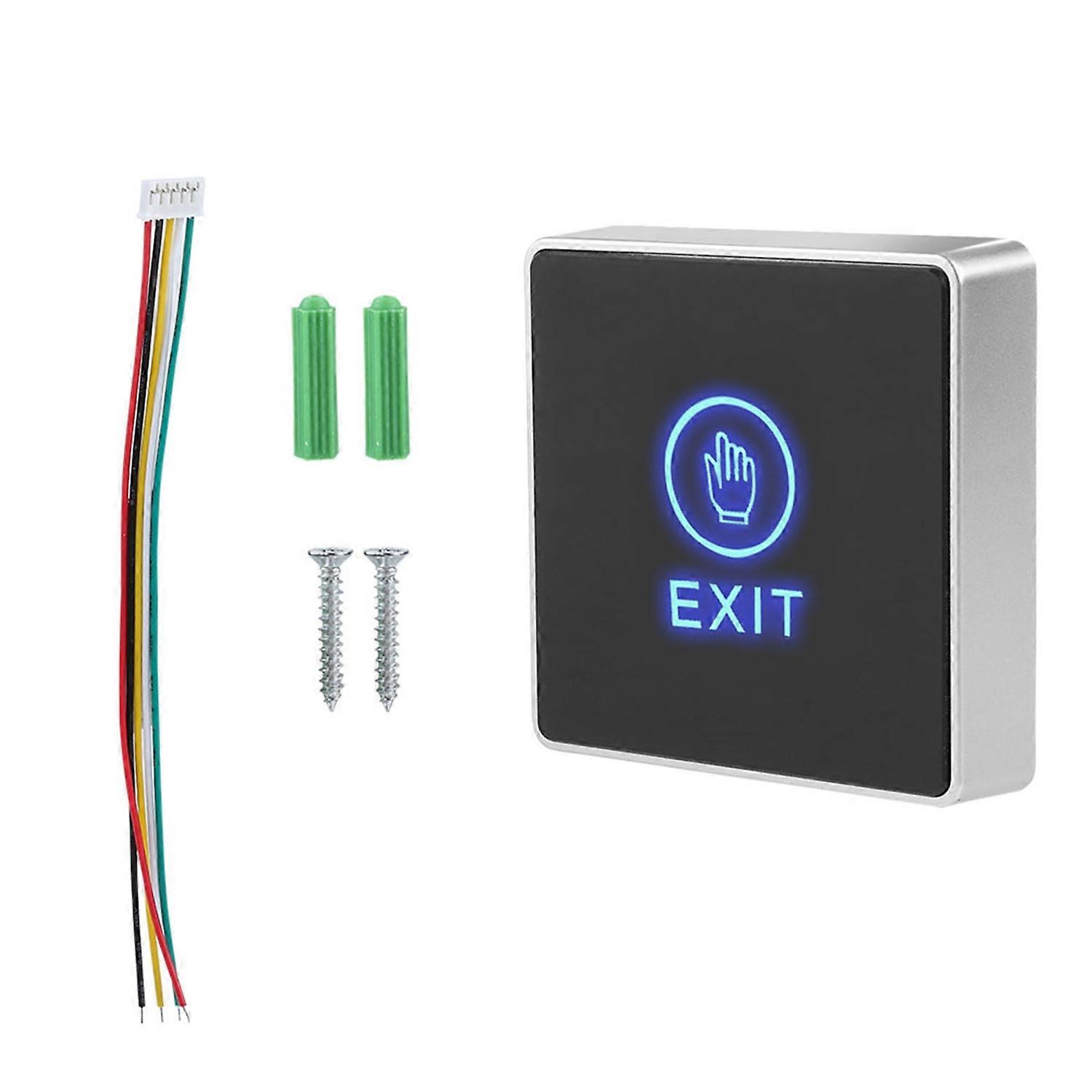 Door Touch Exit Release Unlock Button Switch Panel LED Light for Door Access Control System