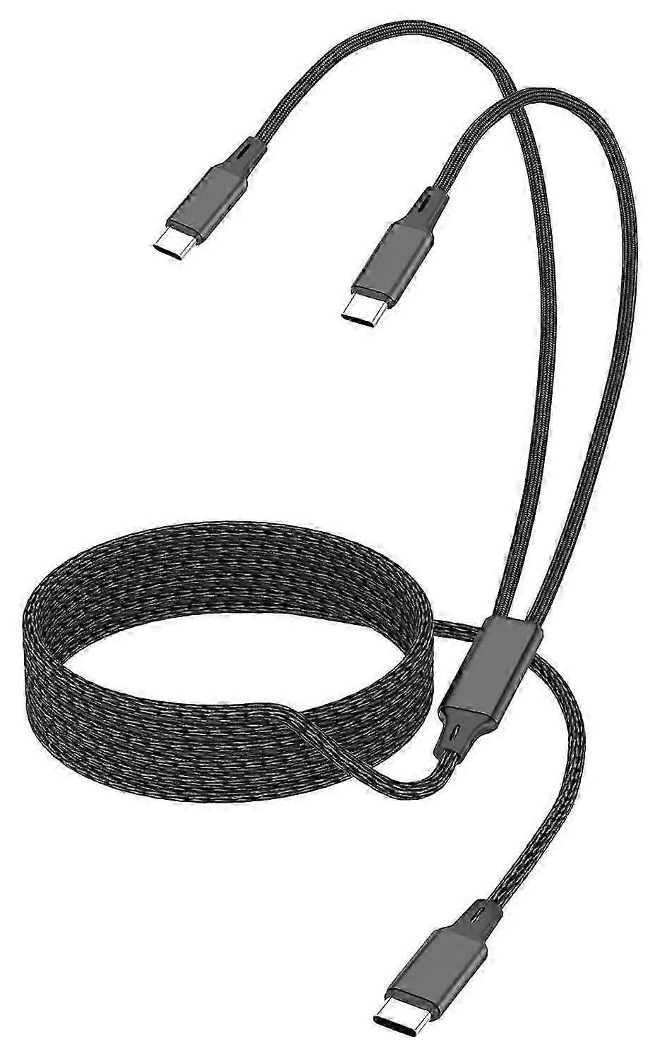 6.6FT 2-in-1 USB-C Cable, Multiple Charging Cable, USB-C to Dual Type C Cord hk