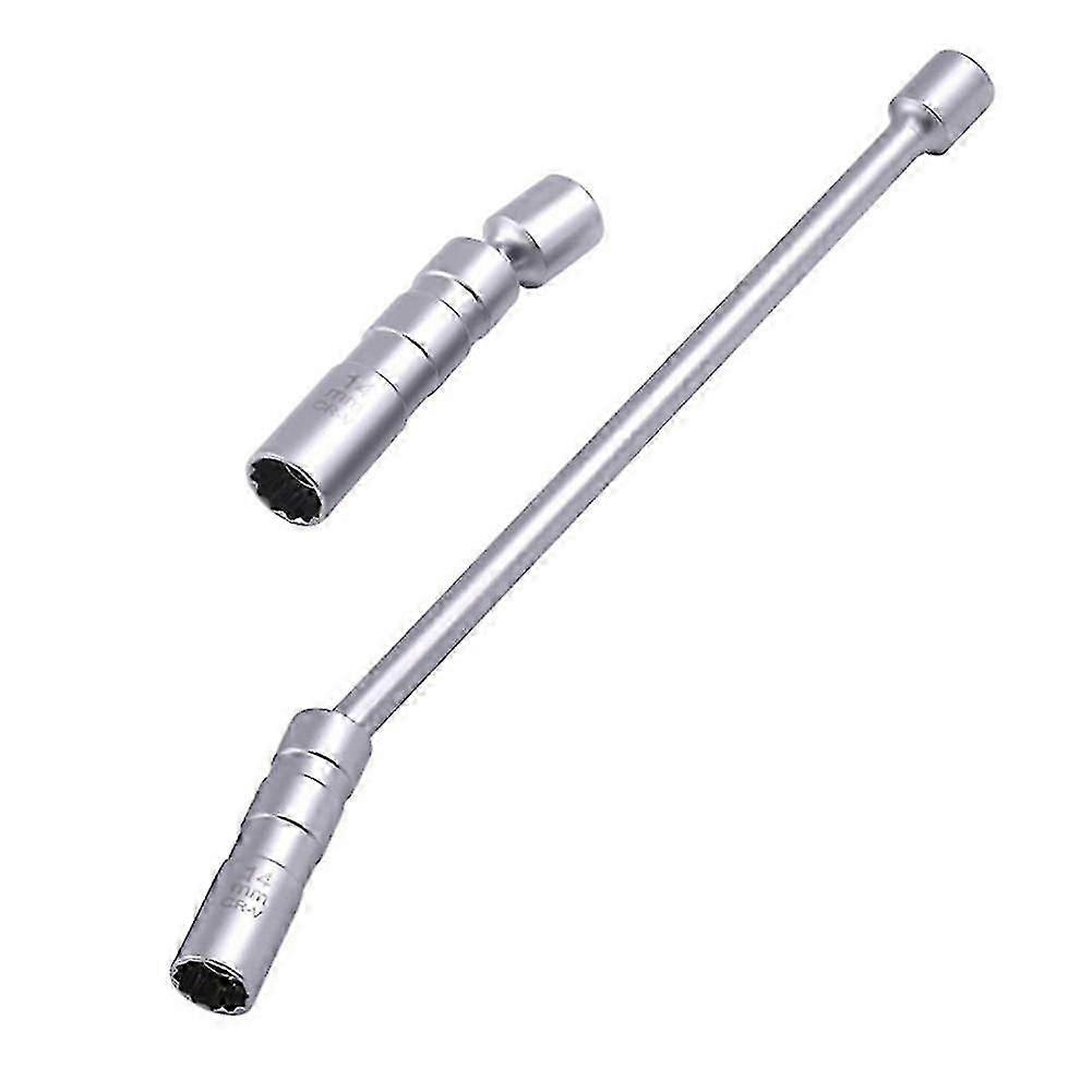 14MM Spark Plug Socket,3/8inch Drive Magnetic Thin Wall Spark Plug Socket Set Universal Joint 12 Po