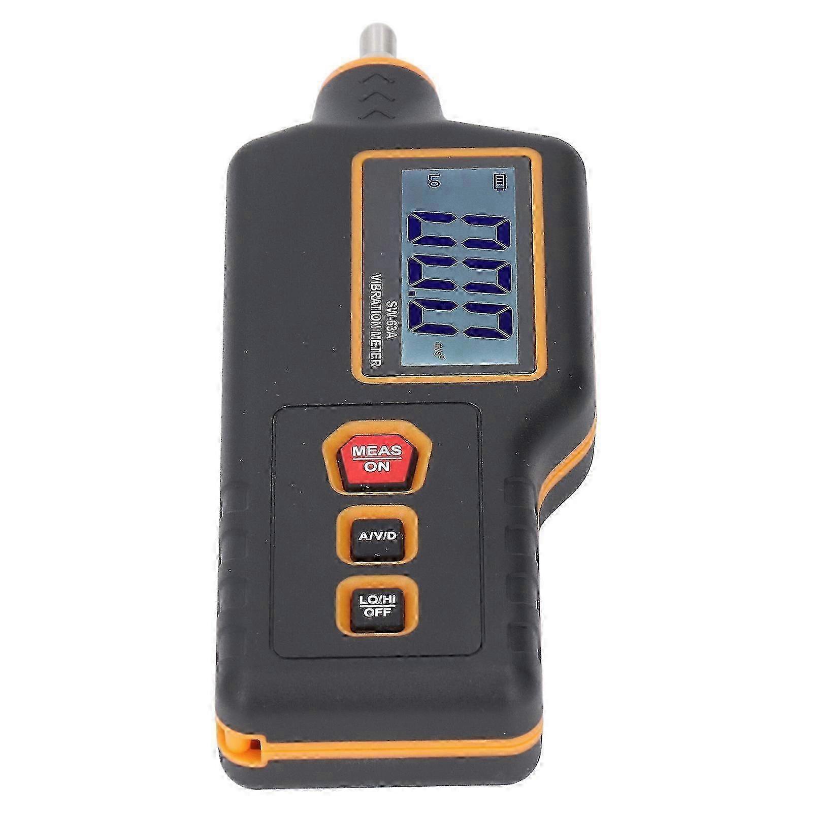 Digital Vibration Meter Handheld Integrated Vibrometer For Acceleration Velocity Displacement Measurement With Long Probe