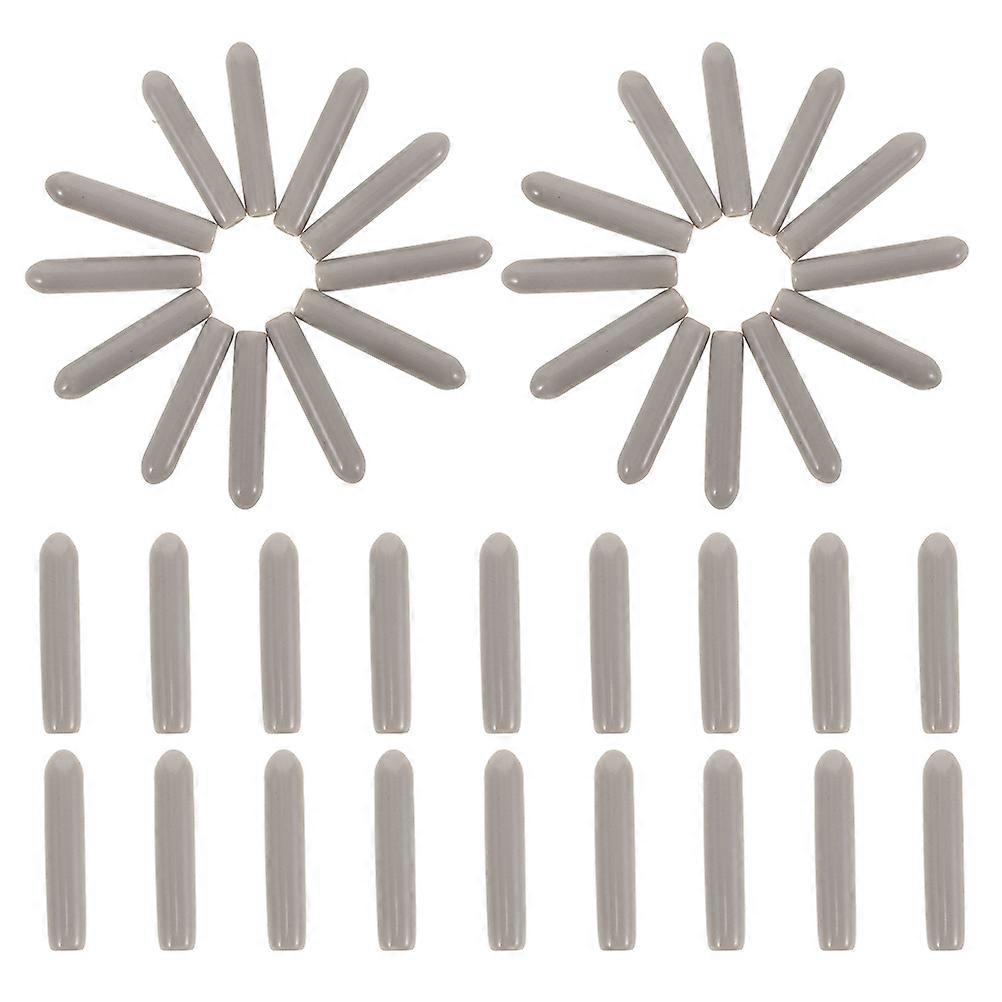 Silver Dishwasher Rack End Caps Flexible Dustproof Covers 100Pcs PVC