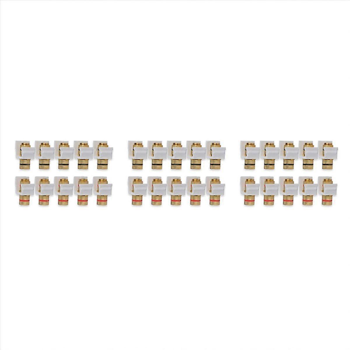 Speaker Post Snap-in Banana Jack - White, 30Pcs