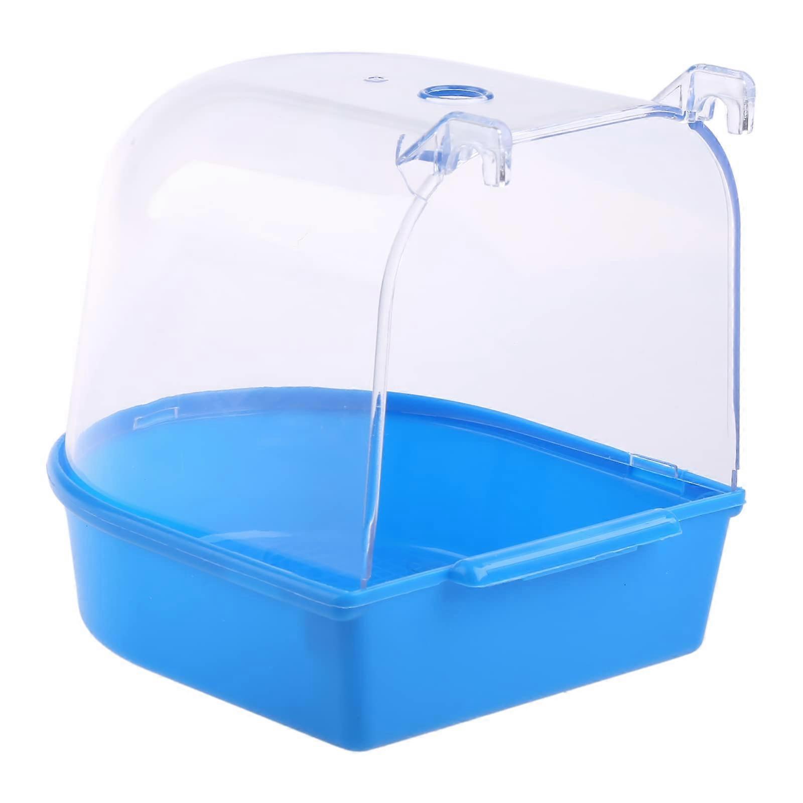 Bird Bath for Small Birds with Transparent View and Detachable Antislip Base for Parakeets Budgies