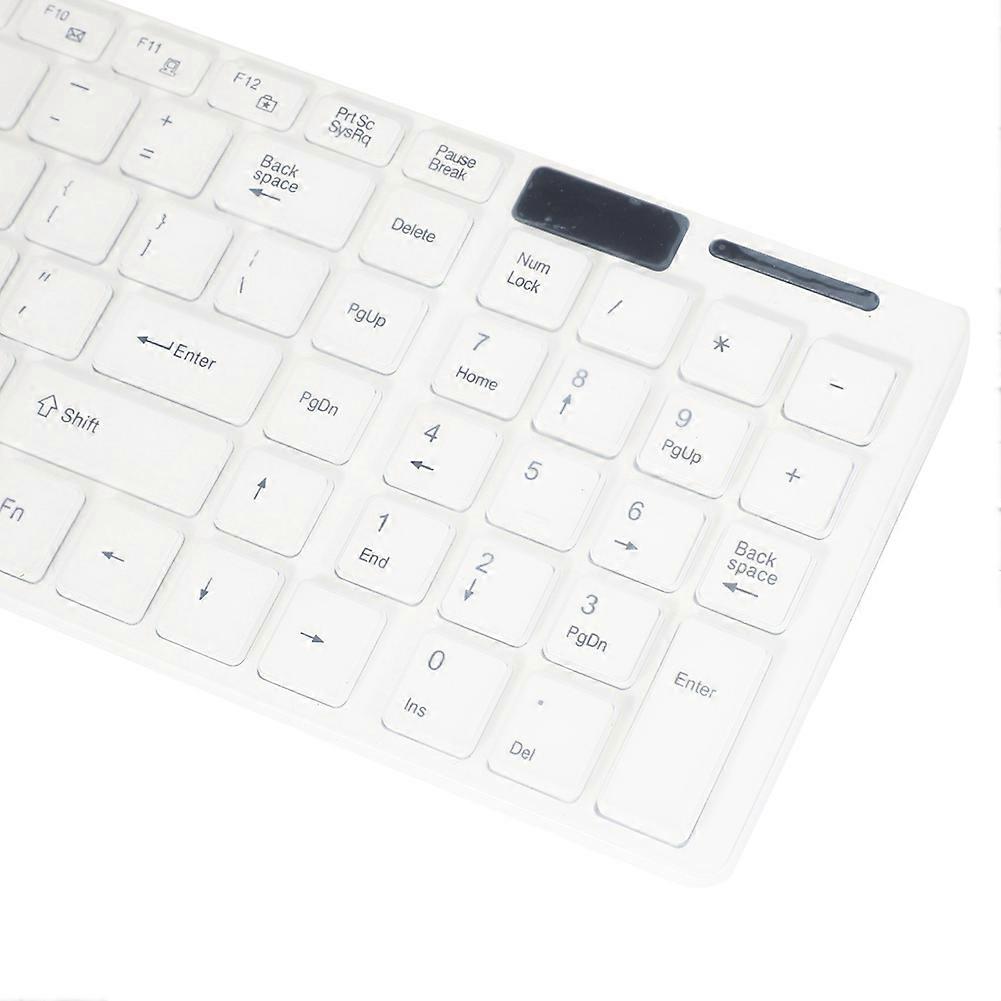 2X Wireless Slim White Keyboard + Wireless Optical Mouse Set for PC and Laptop