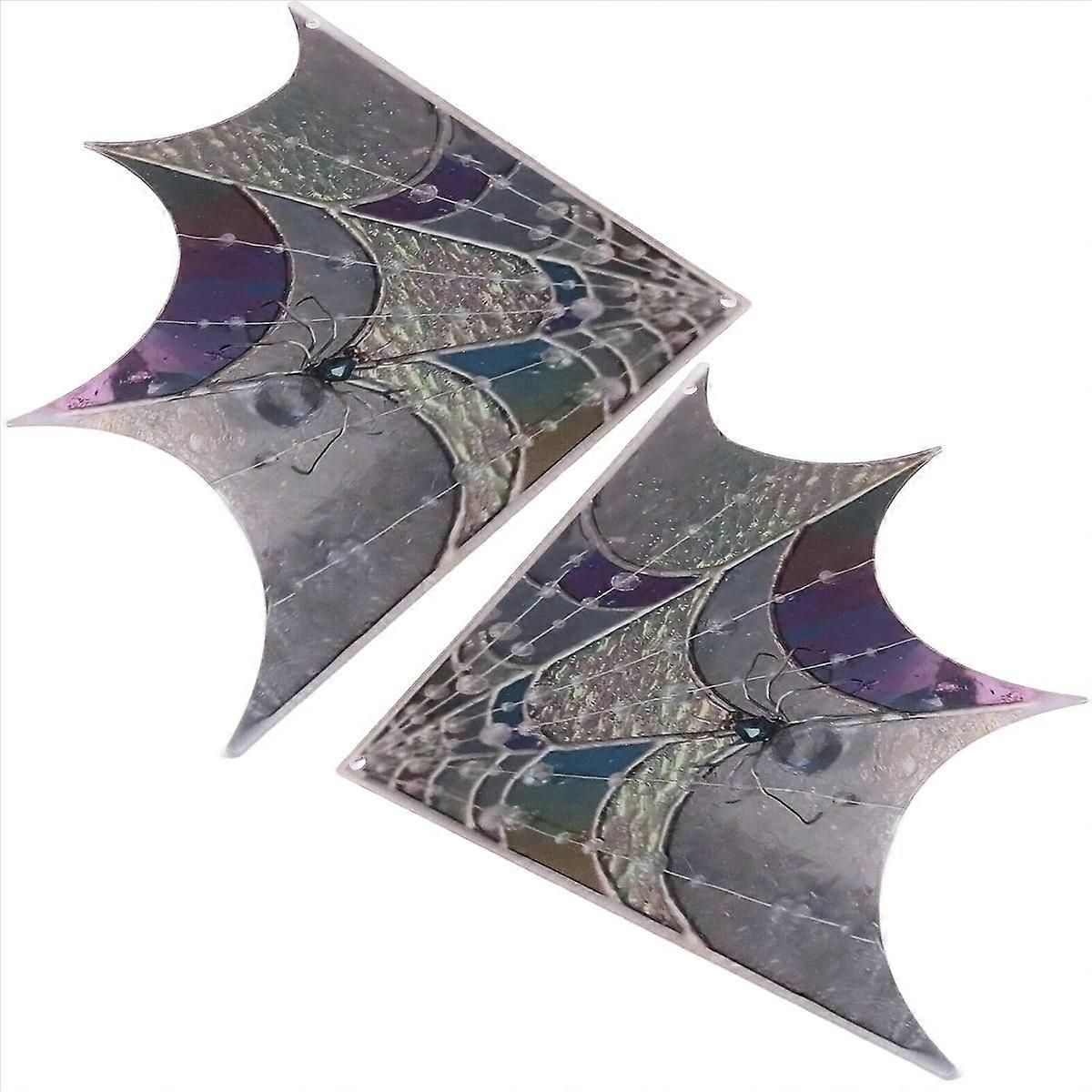 Spiderweb Door Topper - Halloween Stained Acrylic Wall Decor