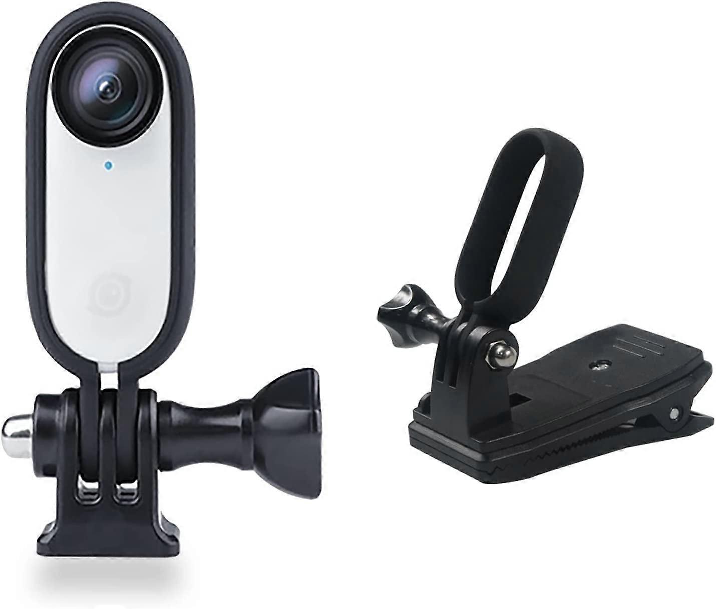 Camera Mount for Insta360 Go 2, Camera Protection Frame Camera Bracket with 1/4" Threaded Adapter + 360Â°