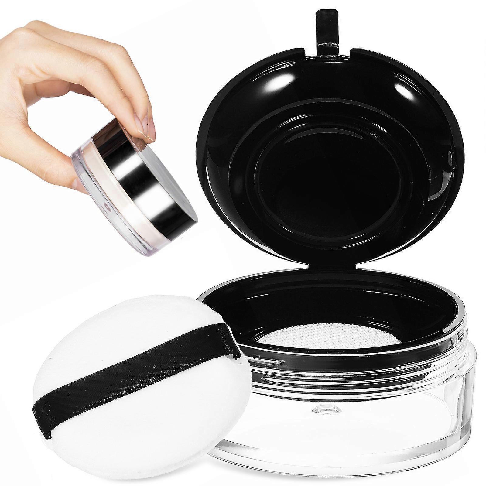 Portable Travel Size Powder Compact Case for Storage Use Transparent Plastic Container