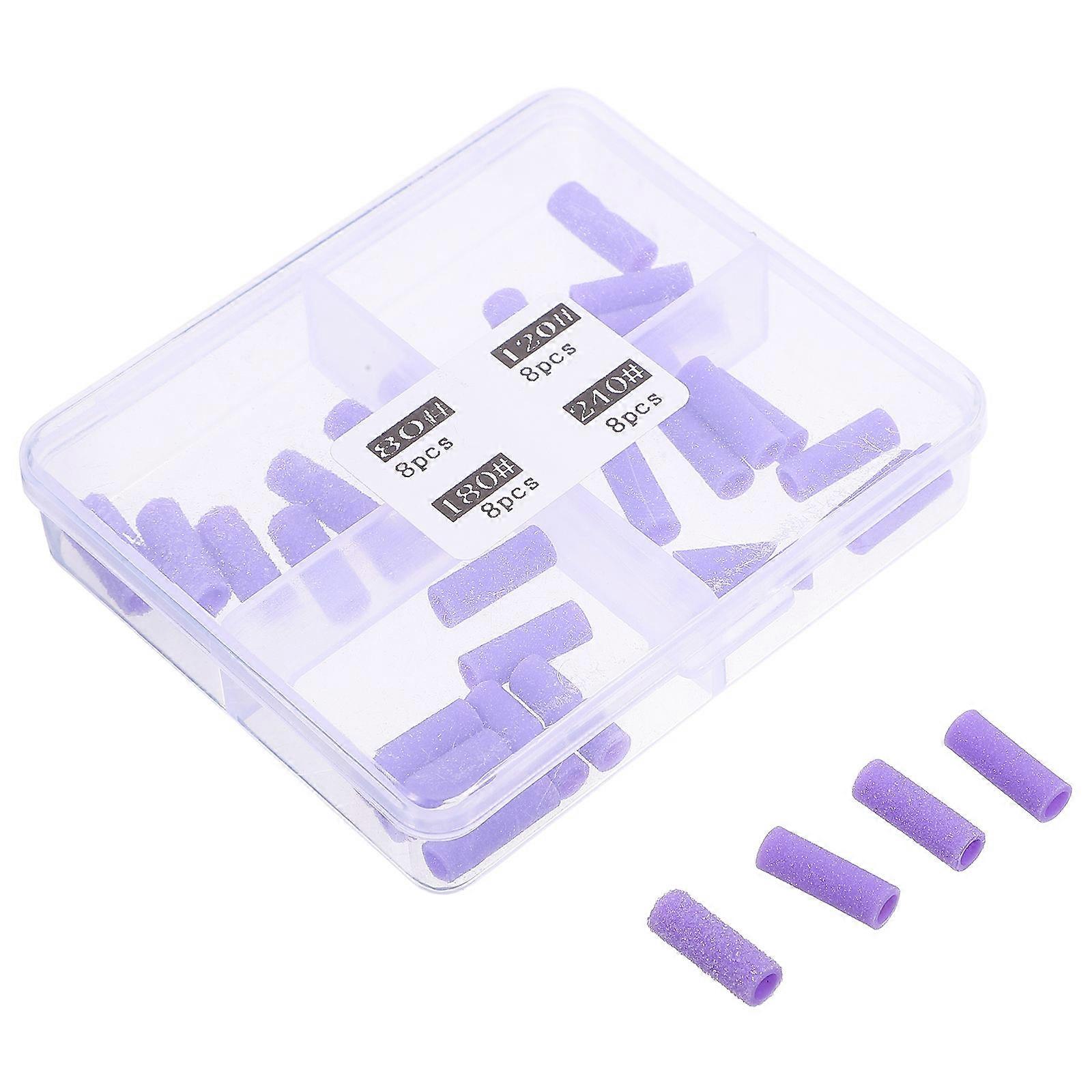 Mini Sanding Bands for Nail Drill Manicure Sanding Rings 32Pcs Set