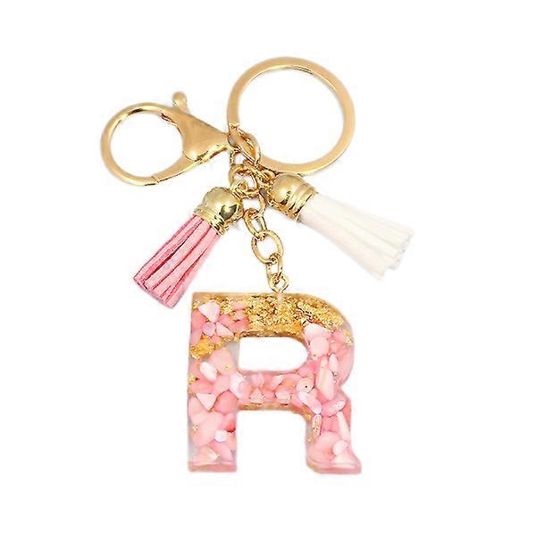 Cute initial keychain A-Z letter sparkling glitter keychain PR
