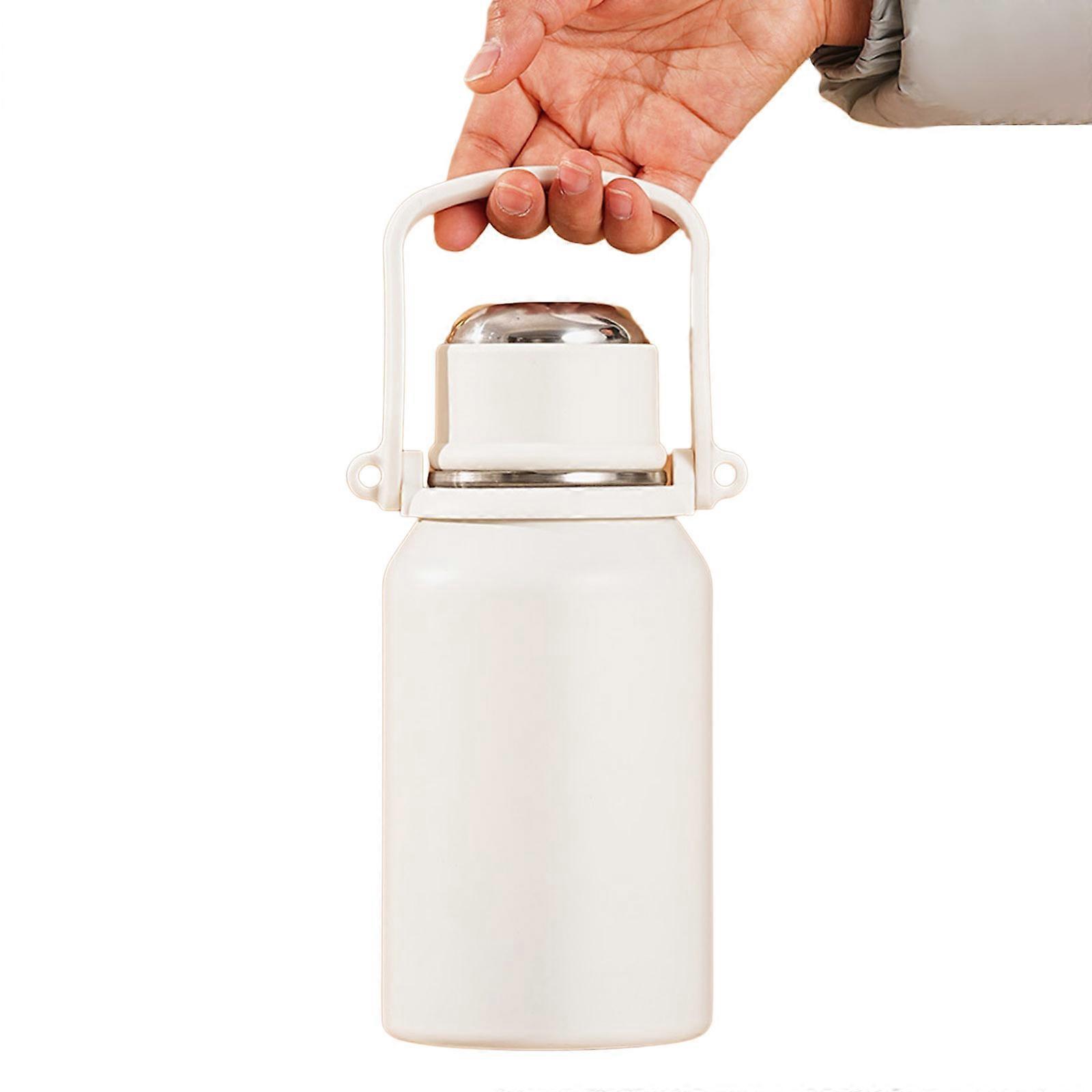 30oz Insulated Mug Large Capacity Thermal Water Bottle with Handle Travel Bottle Water Cup 316stainless Steel Material  White
