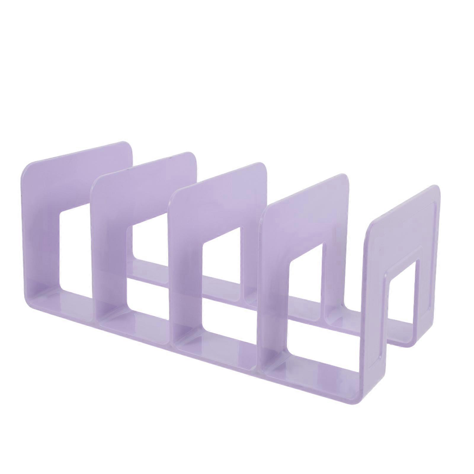 Bookends Plastic Book Holders for Storage Use with Enlarged Back Panel