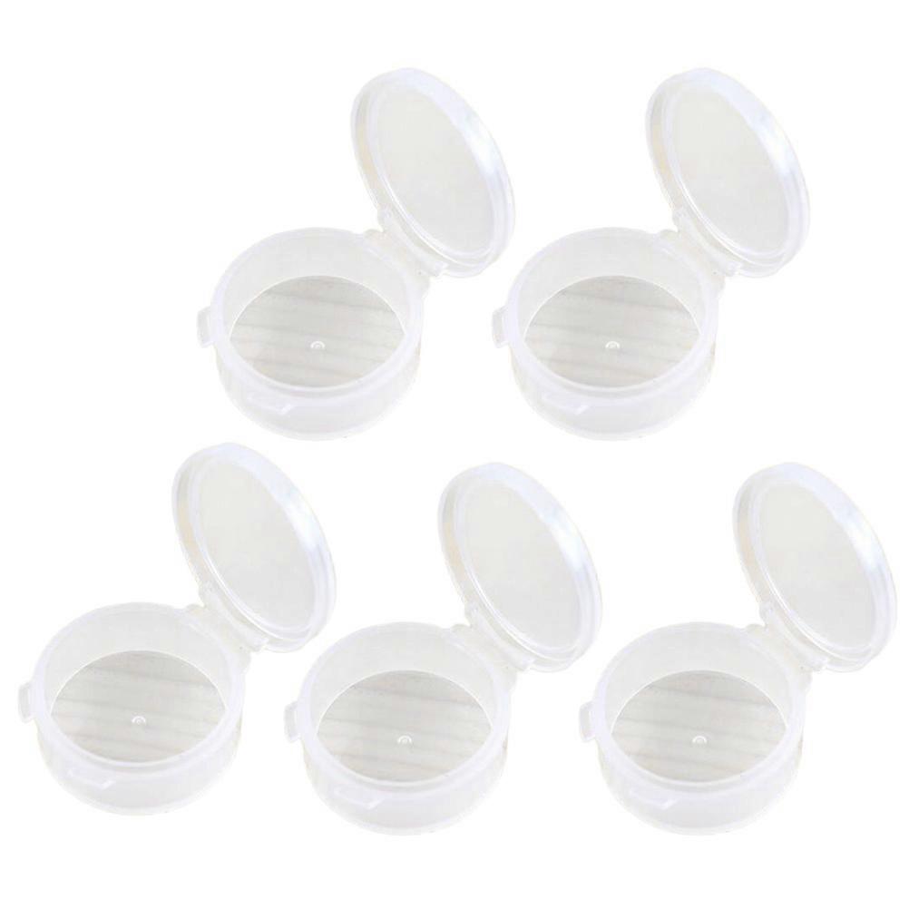 Plastic Transparent Round Storage Container with Cover 30Pcs