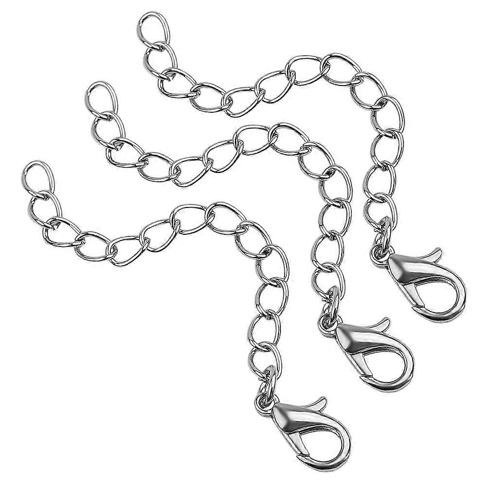 20pcs Silver Necklace and Bracelet Chain Extender with Clasp