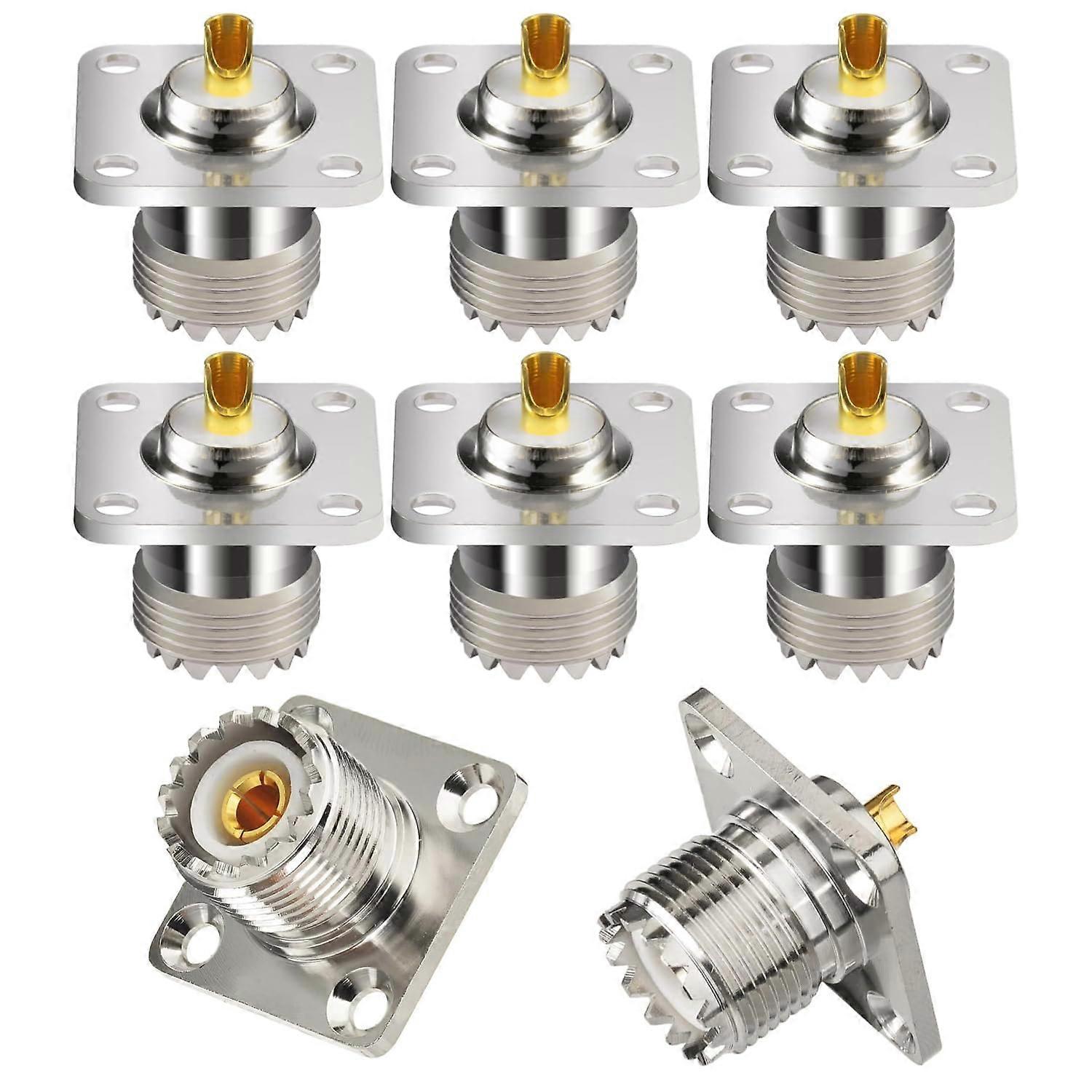 UHF Female Socket SO239 8Pack Panel/Chassis Mount Solder Connector