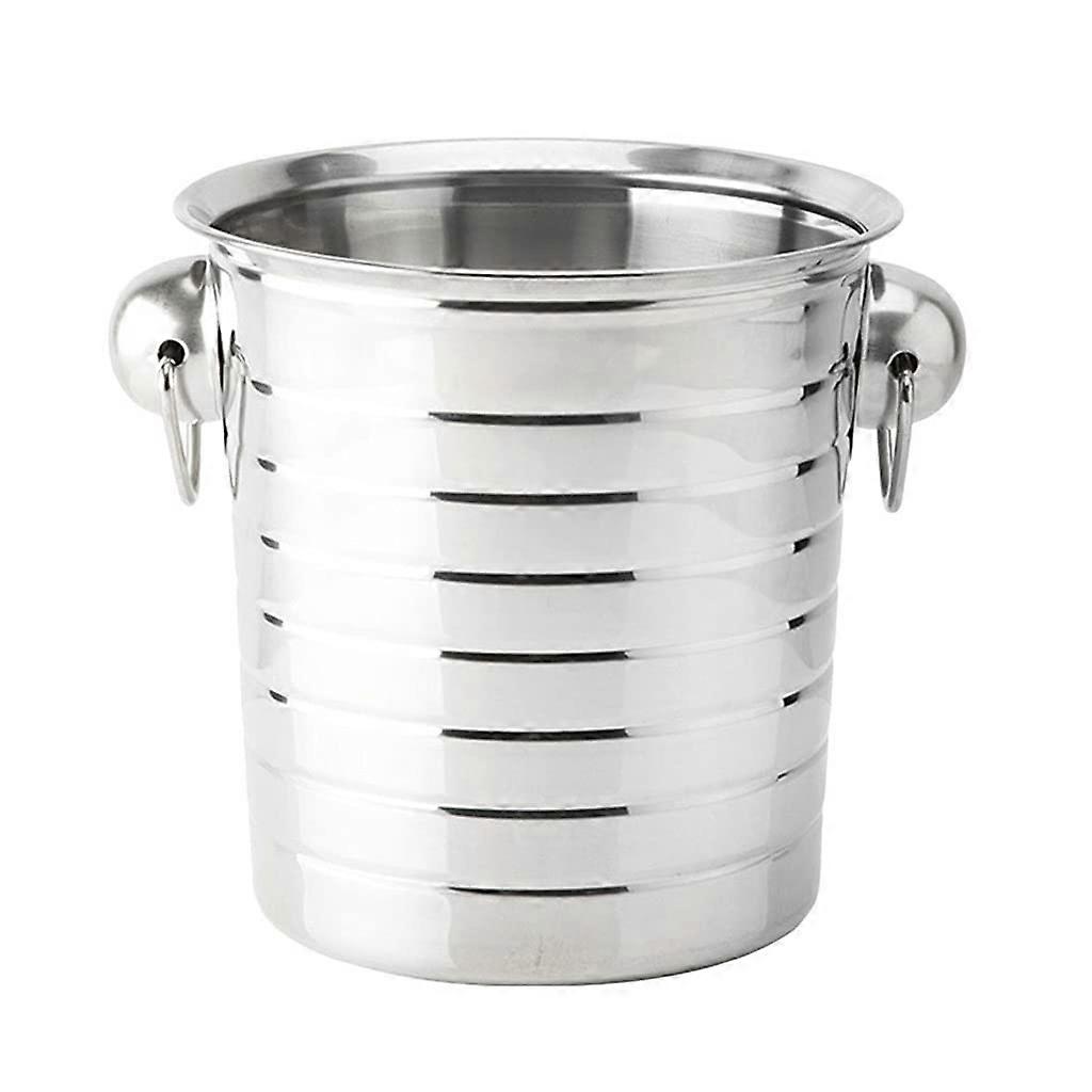 Stainless Steel Ice Bucket 3L Champagne and Wine Cooler for Parties Bars Durable Thickened Build
