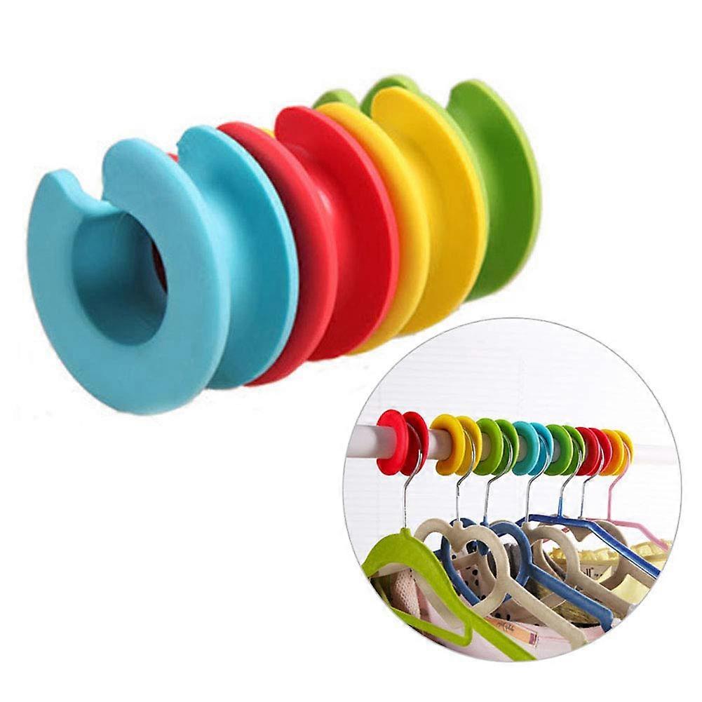 8 Pcs Silicone AntiSlip Clothes Hanger Hooks with Secure Windproof Design for Closet Organizer
