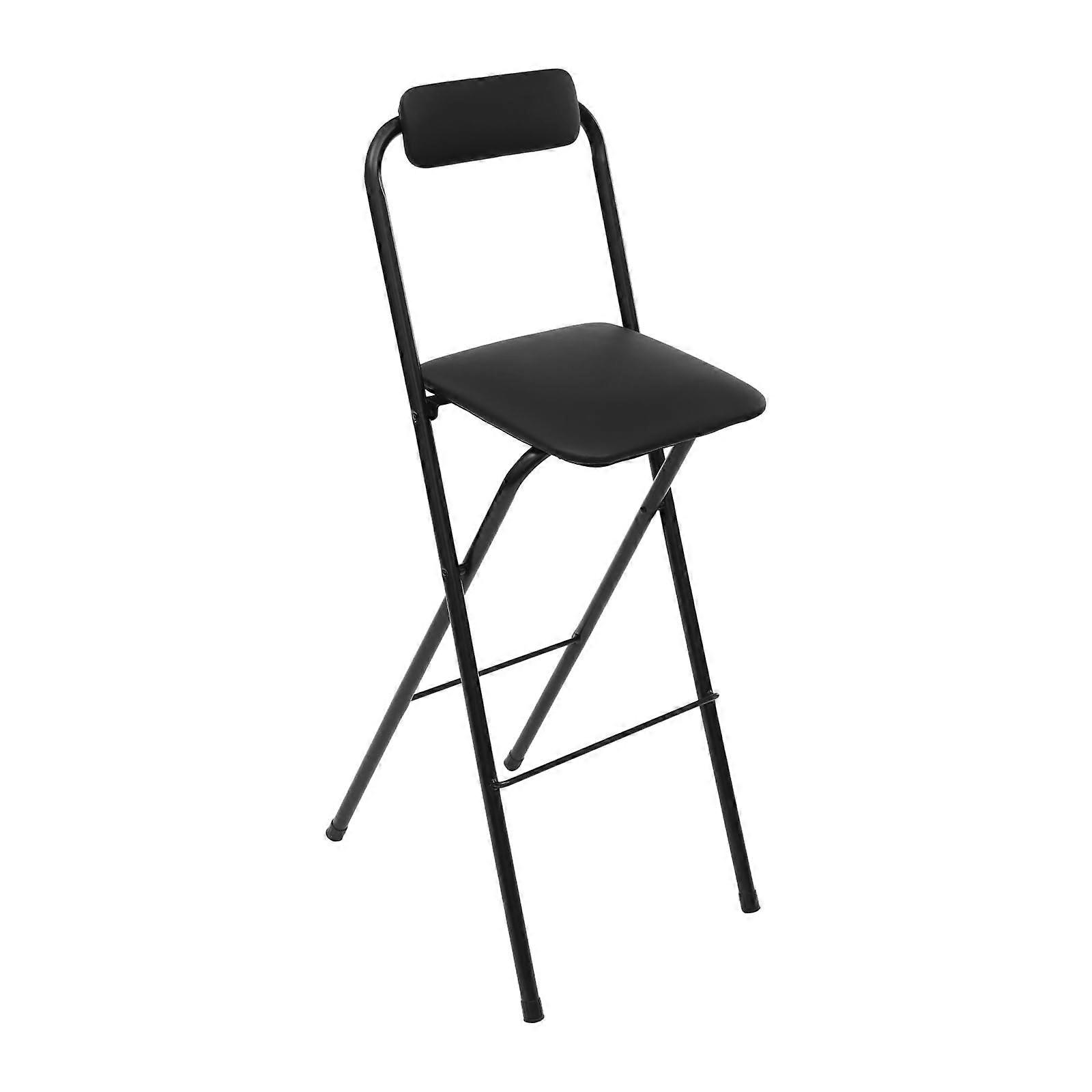 Folding Bar Chair with SpaceSaving Design and Padded Seat for Home or Office