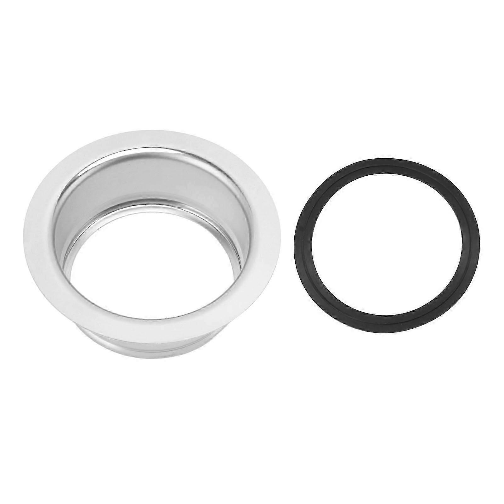 Utvidet vask flens rustfritt stål sølv søppeltømming vask flens erstatning for kjøkken