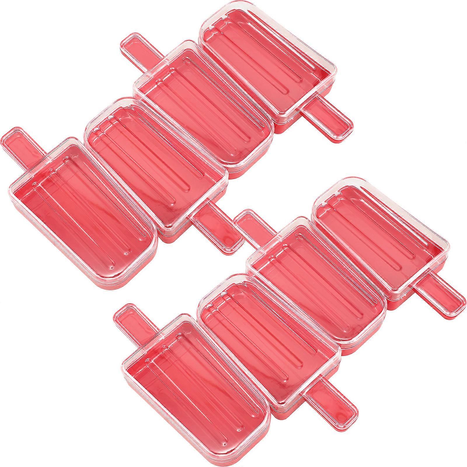 Reusable Plastic Ice Cream Shape Candy Boxes for Storage 12Pcs Red