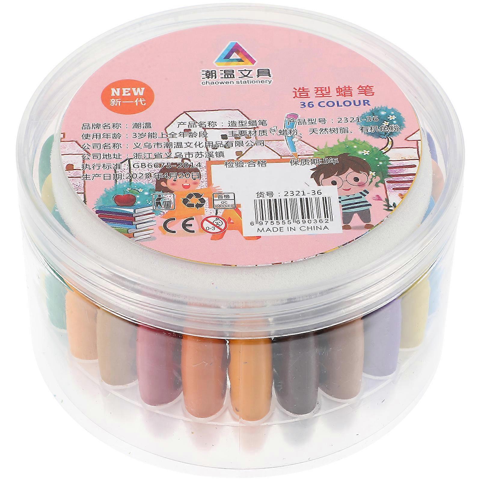 PP Toddler Painting Crayons for Kids Creativity 36Pcs Colored Crayons
