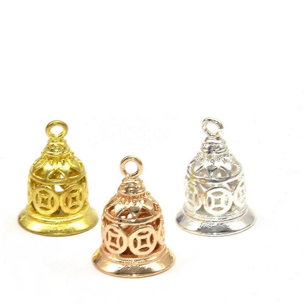 Fortune Bell Accessories Copper Bells for Hanging Use 6Pcs Assorted