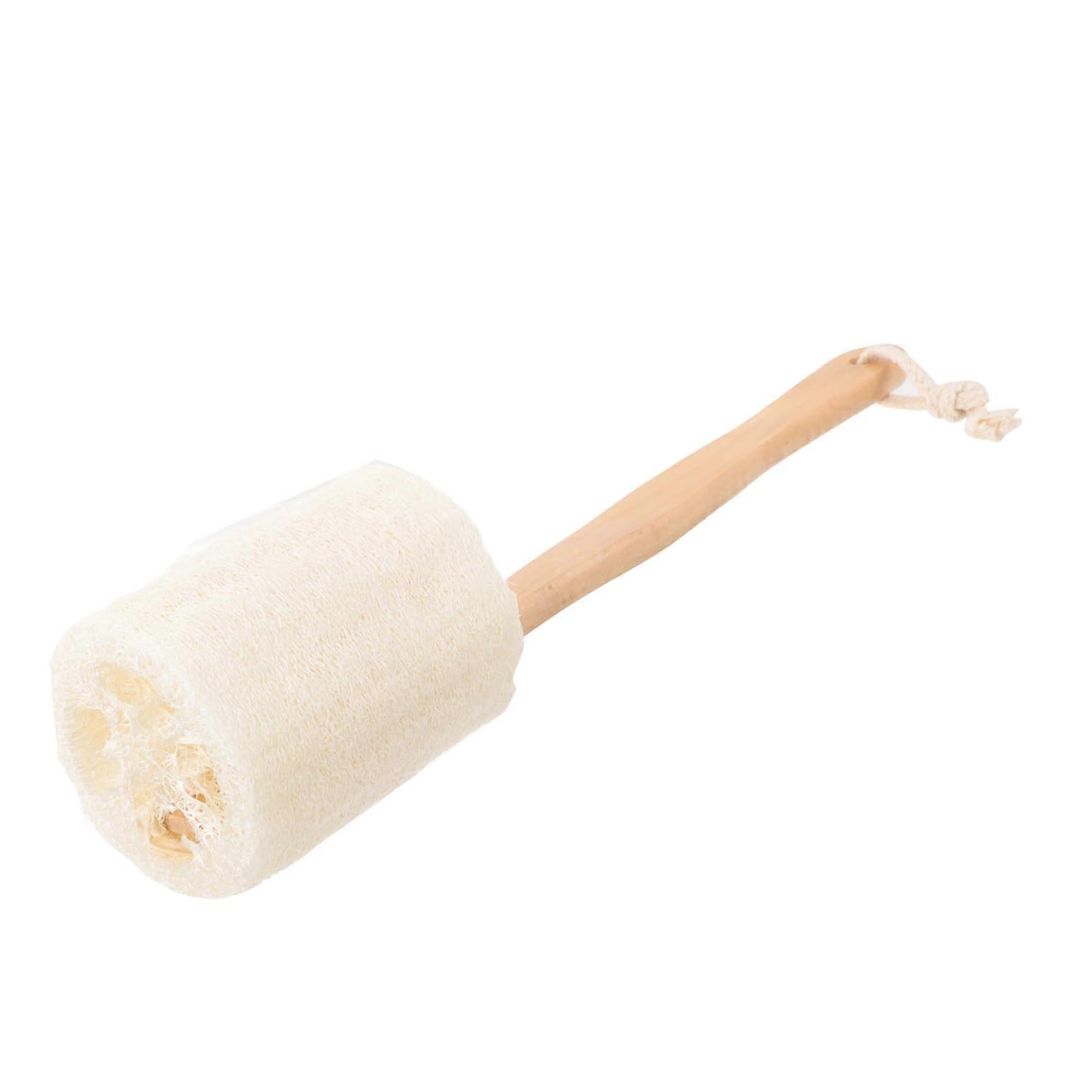 Loofah Bath Brush Long Handle Back Scrubber for Gentle Exfoliation and Circulation