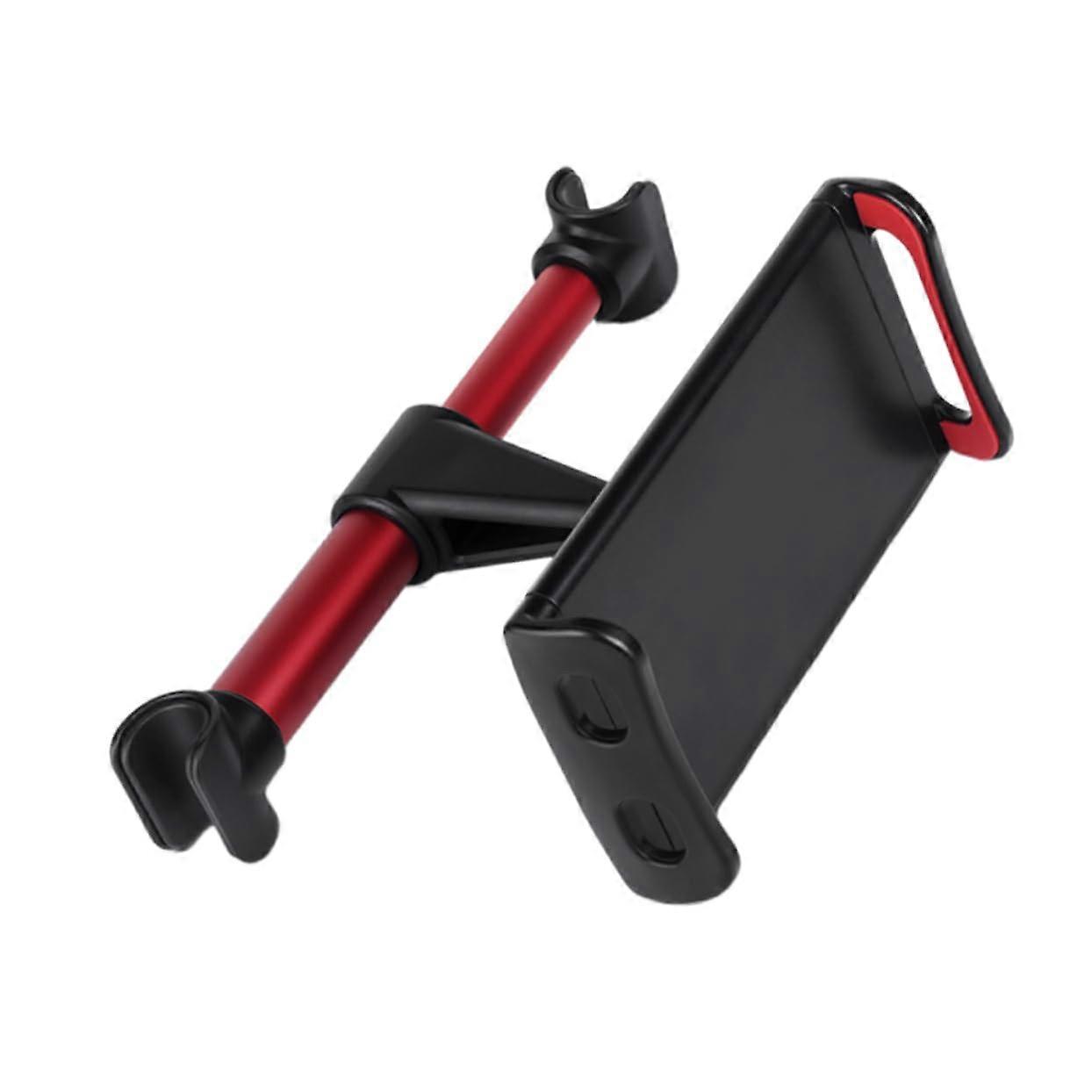 Car Headrest Phone Holder Adjustable Width Easy Install ScratchProof Red 18x11CM