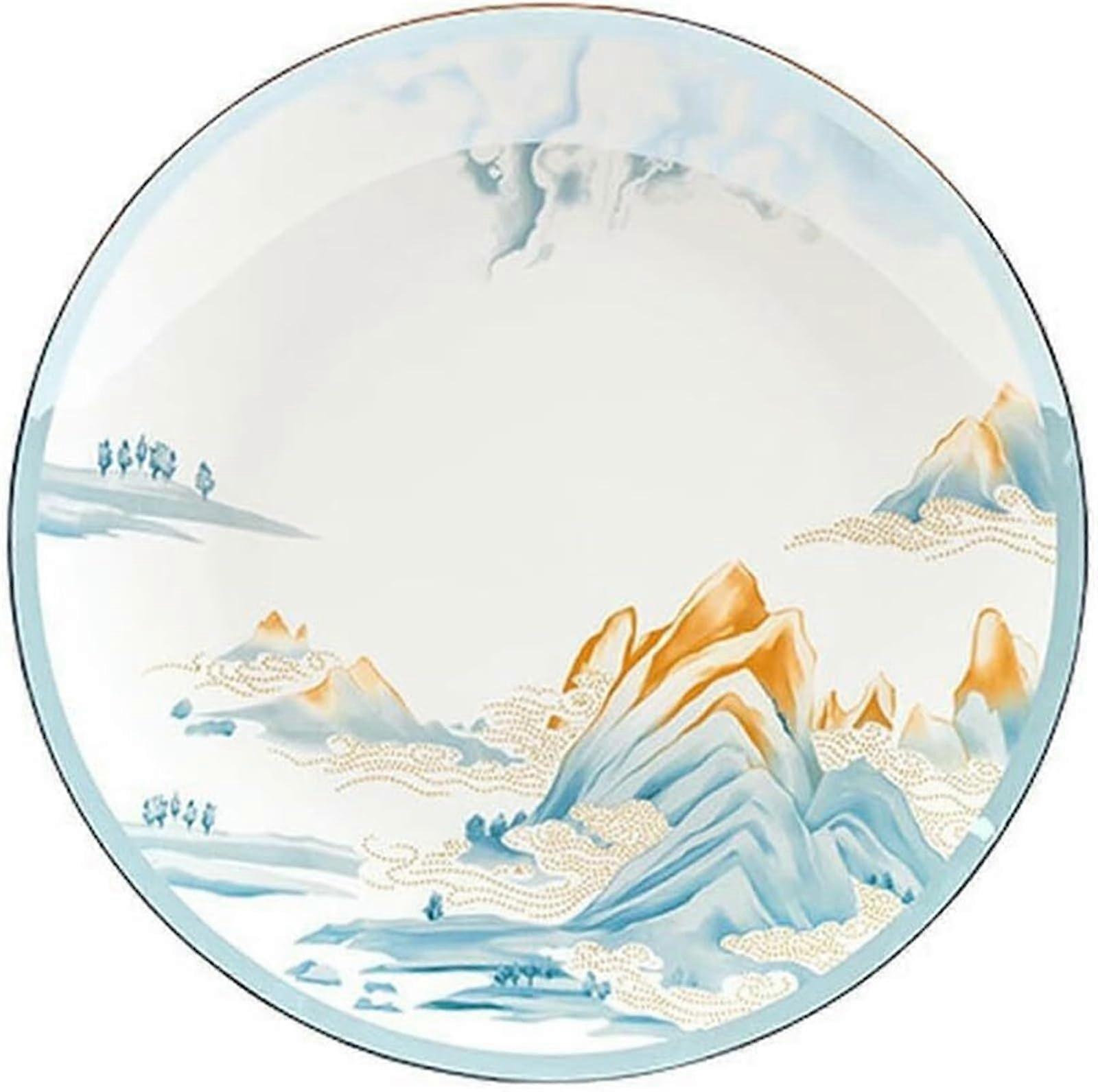 Ceramic Dinnerware Set with 6 Inch Microwave Safe Scratch Resistant Bowls and Chopsticks