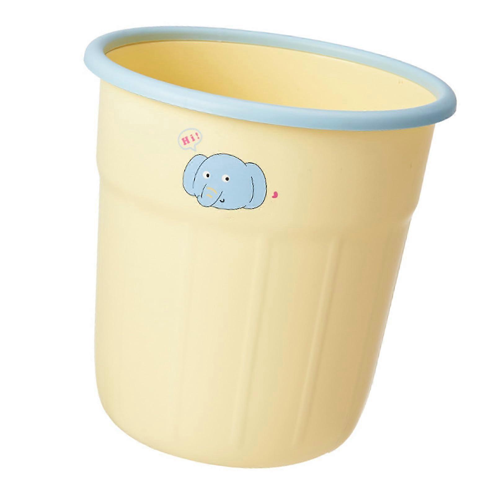 Round Bathroom Trash Can with Open , Compact Waste Bin for Kitchen, Home and Office