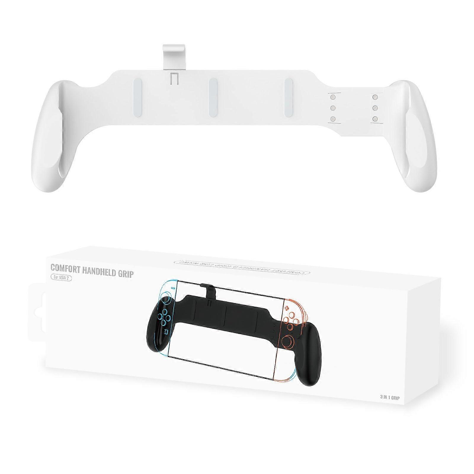 Grip with Ergonomic AntiSlip Comfort for Nintendo Switch, Switch OLED and Switch2 Console (White)