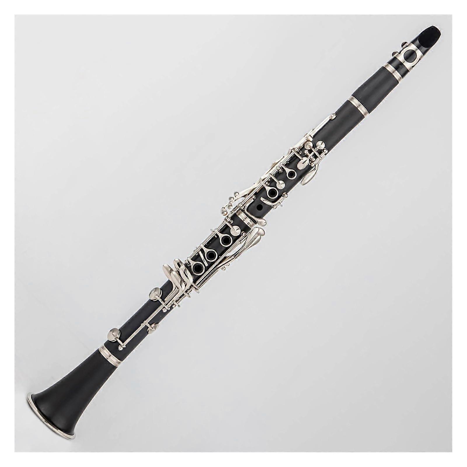 B Flat 17 Key Bakelite Clarinet for Beginners with Adjustable Pitch and Protective Carry Case