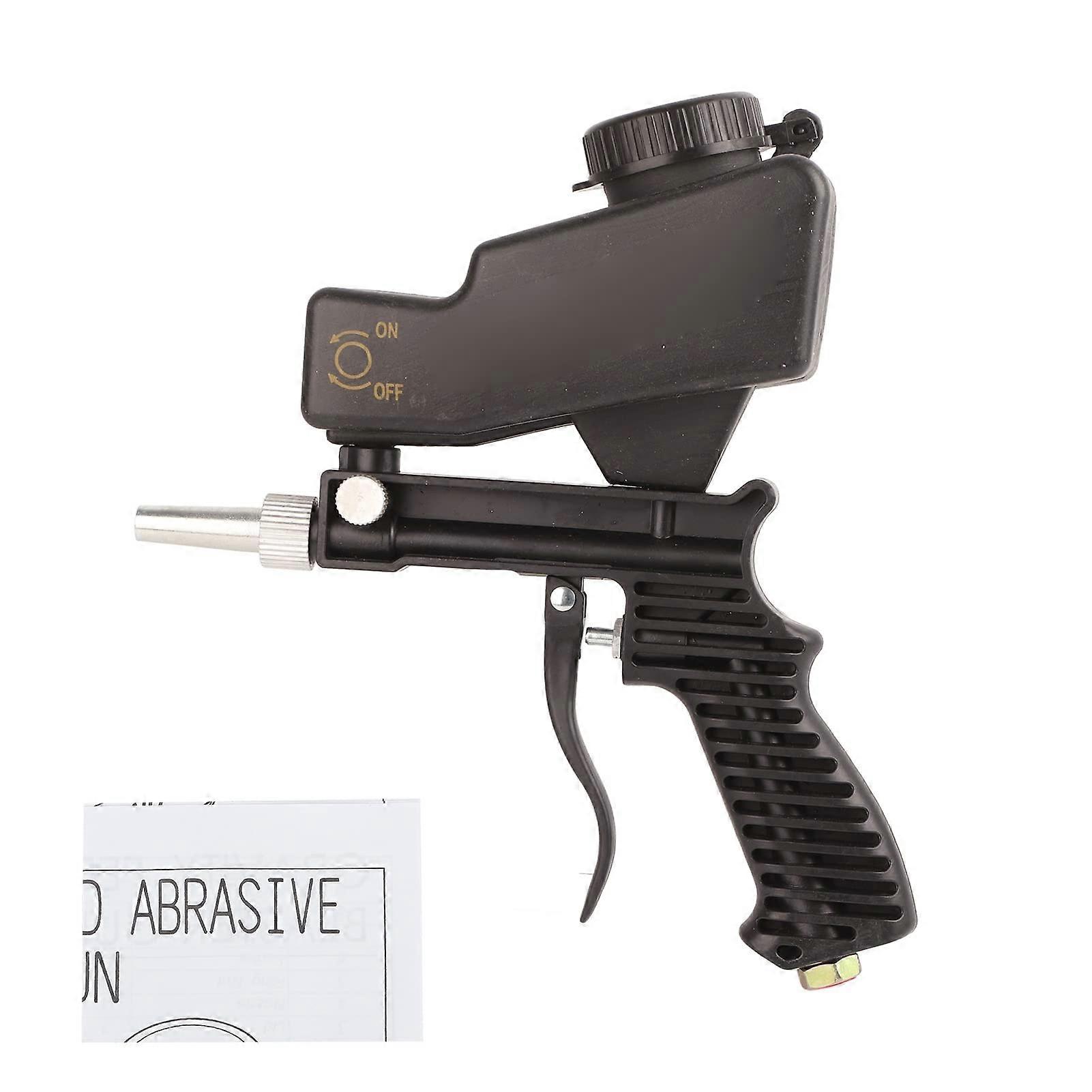 Sandblasting Gun with Adjustable Blast Flow, Handheld Pneumatic Sandblaster for Rust and Paint Removal