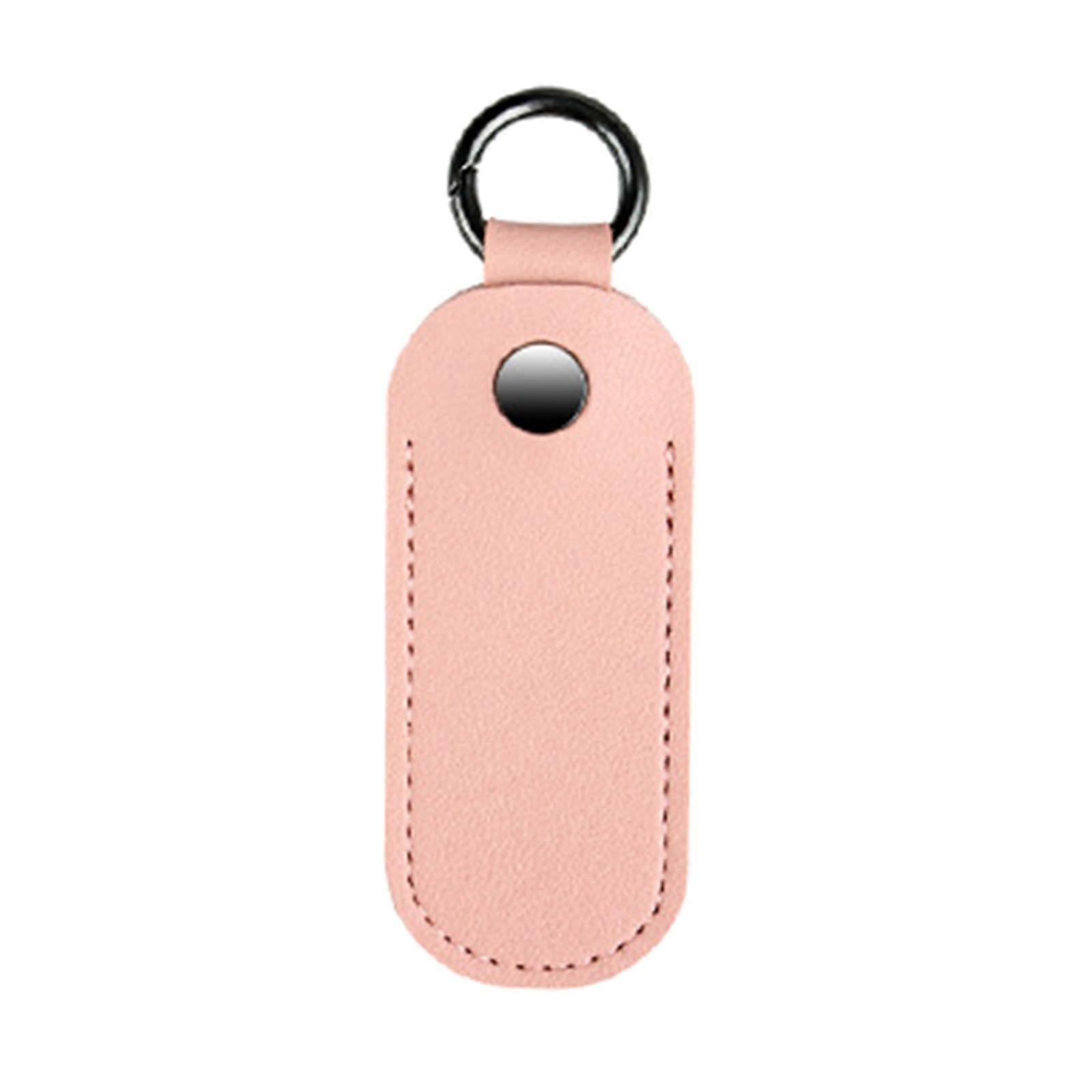 USB Flash Drive Case PU Leather with Keychain Clip, Secure Snap Closure, Compact Storage Bag