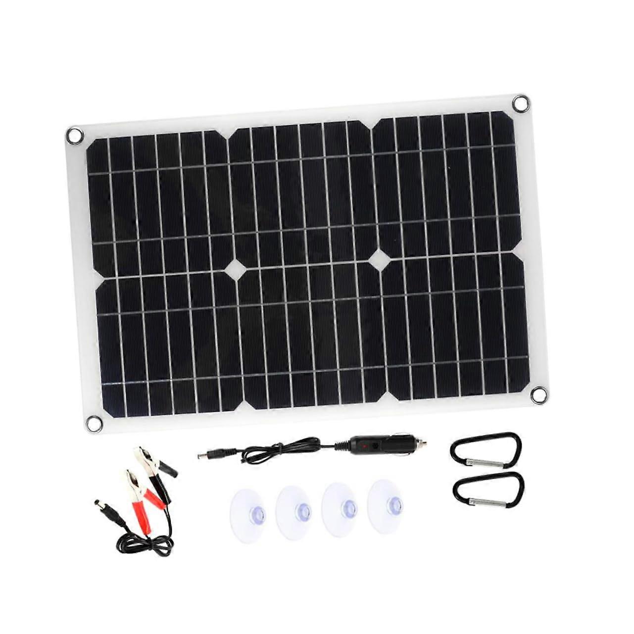 Portable Solar Panel Kit Dual USB  Efficiency Waterproof Charger for RV Boat Camping