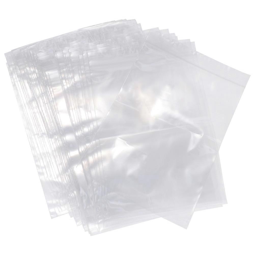 Mini Cellophane Bags Transparent Plastic Zipper Storage 100Pcs