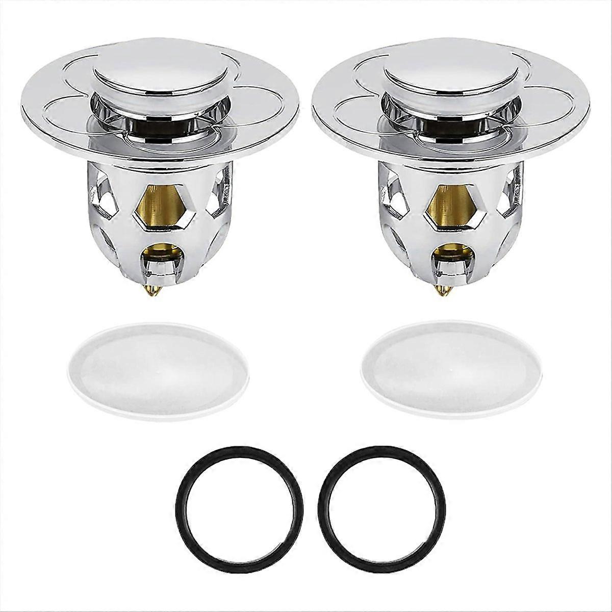 Rebound Core Push Type Sink Plug, Universal -Up Drain Strainer