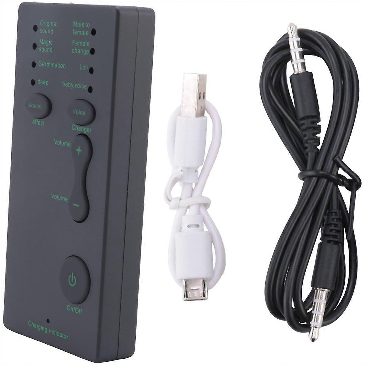 Voice Changer Adapter 8 Voice Changeing Modes Microphone Disguiser