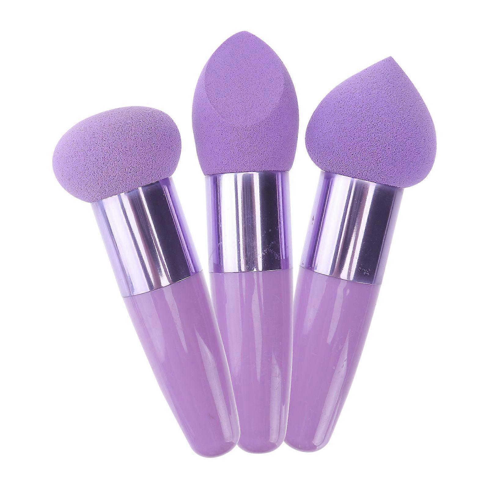 Makeup Sponge Pen for Makeup Use 3Pcs Multifunctional Purple Latex Tool