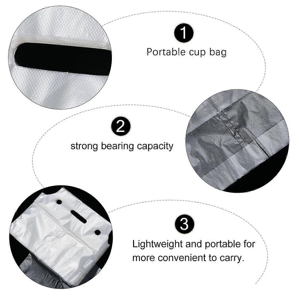 Milk Tea Bag for Storage 100Pcs Portable Transparent Bag