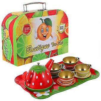 Kinder-Teeservice-Spielzeug mit Obstmotiv, Spielhaus-Spielzeug für künstlichen Tee, 1 Set
