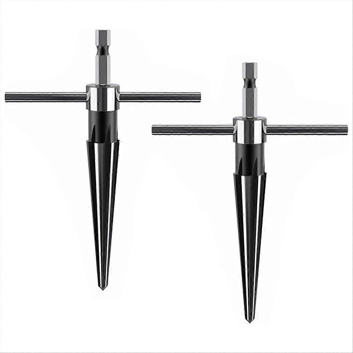 2Pcs Handle Taper Reamer ,Reamers Tool Hexagonal Handle