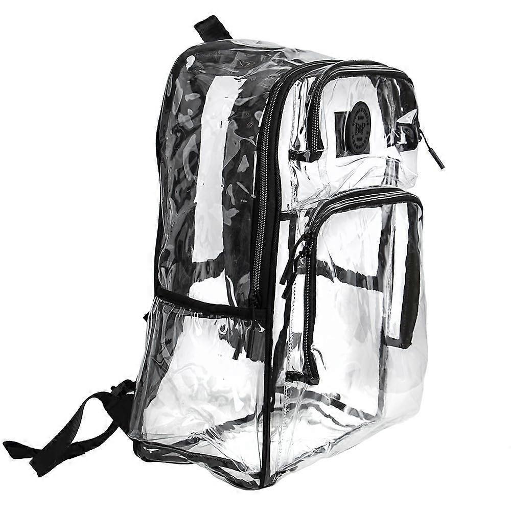 Clear Backpack with Adjustable Straps, Compact Organizer Design for Work and Travel