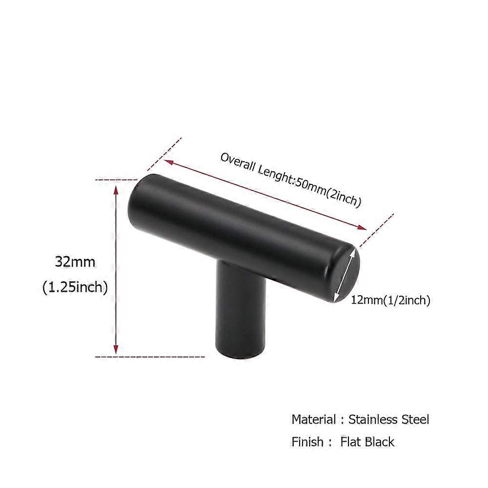 Matte Black Cabinet Hardware Stainless Steel Drawer Knobs 30 Pack - Kitchen Cabinet Door Knobs