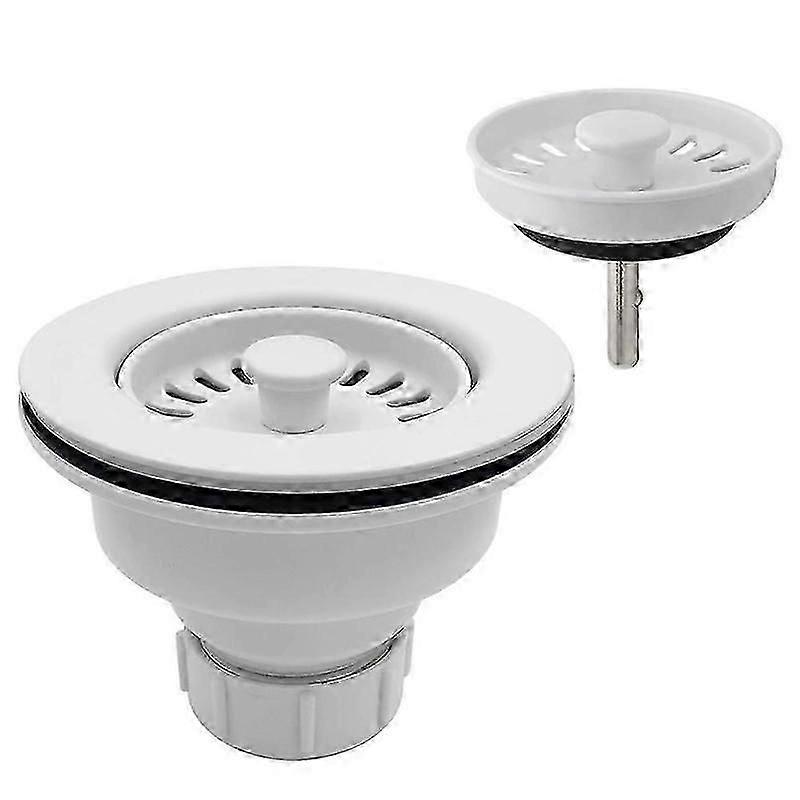 Conjunto de ralo de polímero de 3-1/2 polegadas para pias de cozinha de granito.