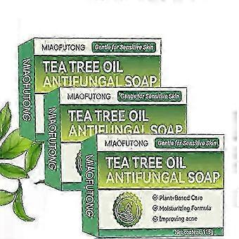3X Natural Tea Tree Oil Soap Bar for Face & Body - Effective Relief for Acne, Athlete's Foot & Ringworm