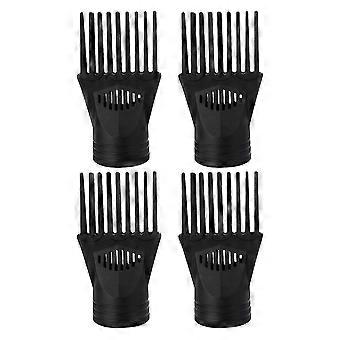 4pcs Hair Dryer Nozzle:  Blow Dryers Attachment Salon Styling Concentrator Diffuser Tips For Curly Hairdressing Accessories Black