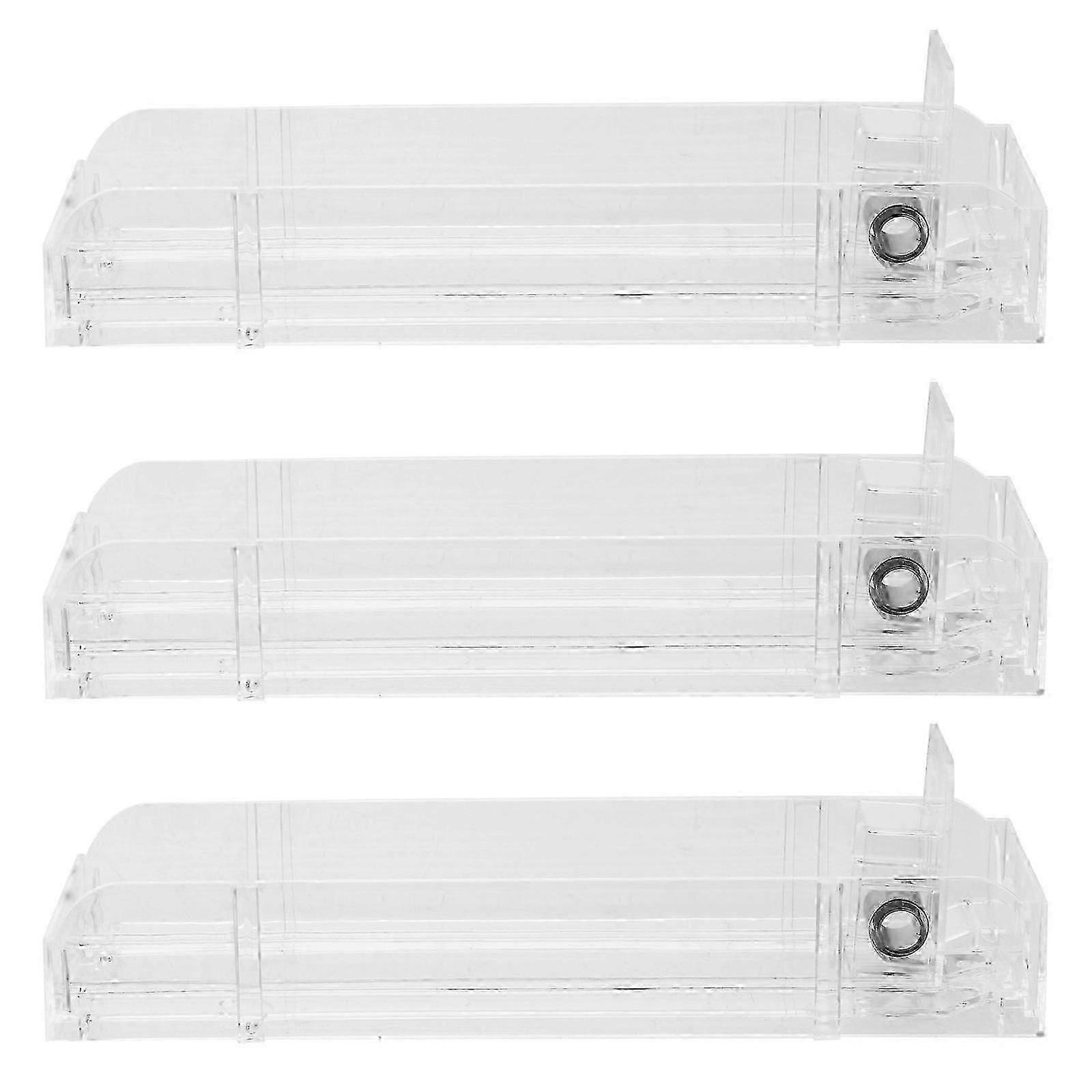 Display Stand Auto-push Holder Practical Rectangular Organizer For Retail Stores 3Pcs